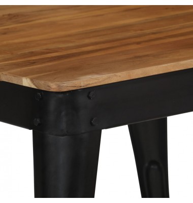  Valgomojo stalas, akacijos med. masyvas ir plienas, 75x75x76cm - Stalai - 4