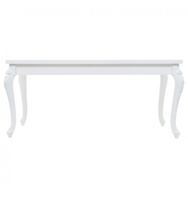  Valgomojo stalas, baltas, 179x89x81 cm, labai blizgus - Stalai - 3