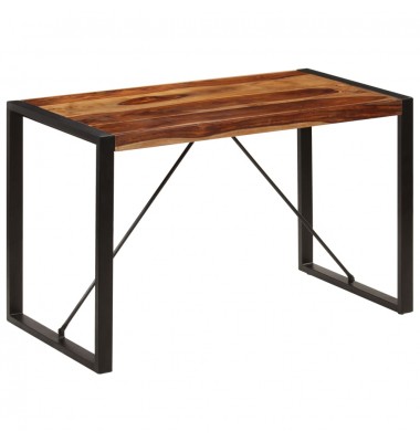  Valgomojo stalas, 120x60x76 cm, rausv. dalb. medienos masyvas - Stalai - 7