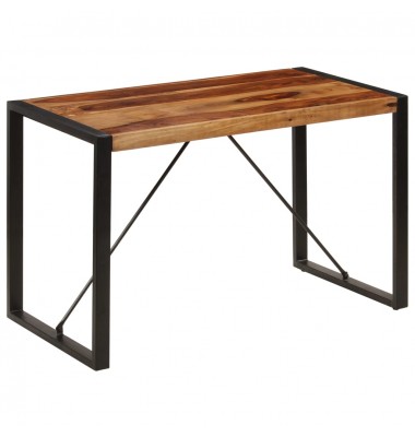  Valgomojo stalas, 120x60x76 cm, rausv. dalb. medienos masyvas - Stalai - 8