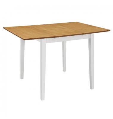  Išskleidž. valg. stalas, baltas, (80x120)x80x74 cm, MDF - Stalai - 1