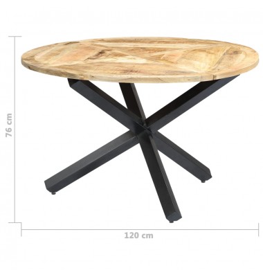  Valgomojo stalas, 120x76 cm, mango medienos masyvas, apvalus - Stalai - 10