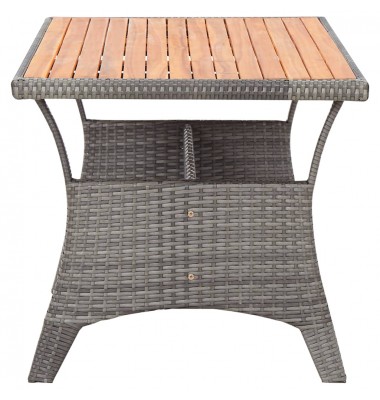  Sodo stalas, pilkas, 120x70x66cm, akacijos medienos masyvas  - Lauko stalai, staliukai - 3