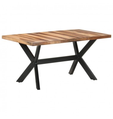  Valgomojo stalas, 160x80x75cm, mediena su dalbergijos apdaila - Stalai - 1