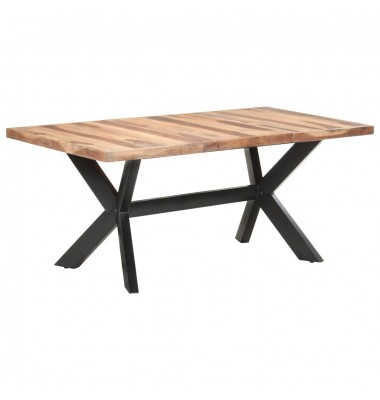  Valgomojo stalas, 180x90x75cm, mediena su dalbergijos apdaila - Stalai - 1