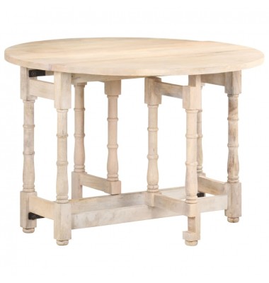  Valgomojo stalas, 110x76 cm, mango medienos masyvas, apvalus - Stalai - 1