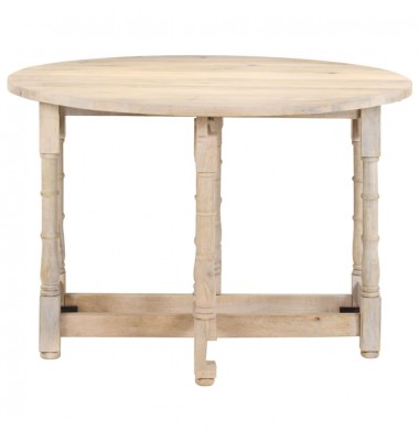  Valgomojo stalas, 110x76 cm, mango medienos masyvas, apvalus - Stalai - 2