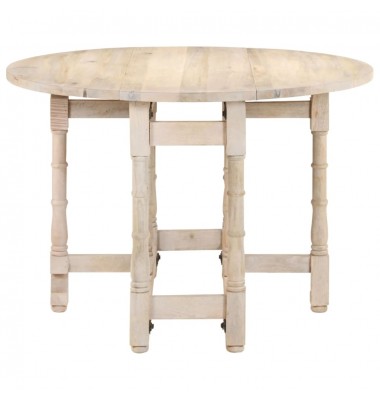  Valgomojo stalas, 110x76 cm, mango medienos masyvas, apvalus - Stalai - 3