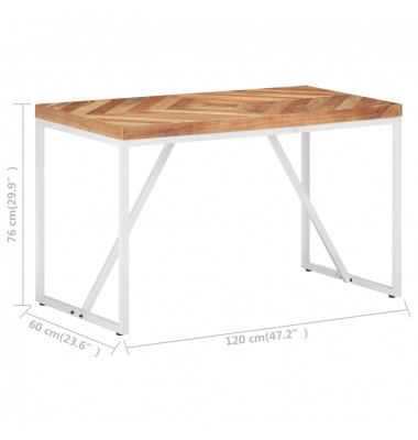  Valgomojo stalas, 120x60x76cm, akacija ir mango mediena - Stalai - 6
