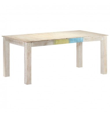  Valgomojo stalas, baltas, 180x90x76cm, mango medienos masyvas - Stalai - 1