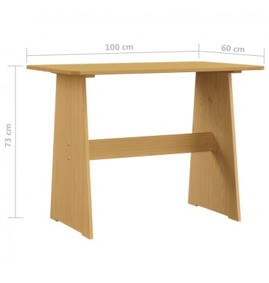  Valgomojo stalas su suoliuku, medaus rudi, pušies masyvas - Stalai - 9