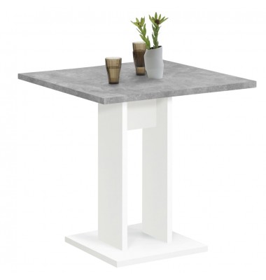 FMD Valgomojo stalas, betono pilkos ir baltos spalvos, 70cm - Stalai - 1