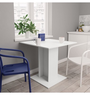  Valgomojo stalas, baltos spalvos, 80x80x75 cm, MDP - Stalai - 1