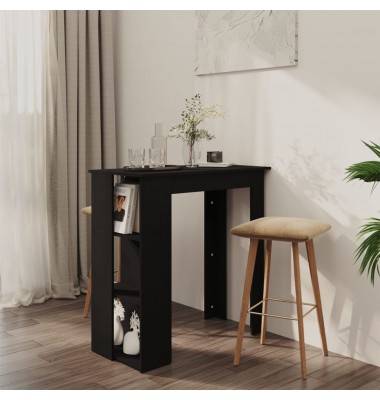  Baro stalas su lentyna, juodos spalvos, 102x50x103,5cm, MDP - Stalai - 1