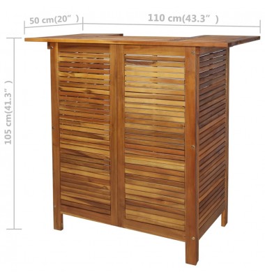  Baro stalo ir kėdžių komplektas, 3d., akacijos medienos masyvas - Valgomojo, baro komplektai - 4
