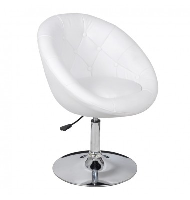 Baro kėdės, 2 vnt., baltos spalvos, dirbtinė oda - Baro kėdės - 3