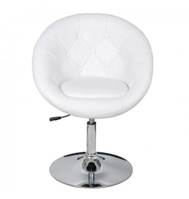 Baro kėdės, 2 vnt., baltos spalvos, dirbtinė oda - Baro kėdės - 4