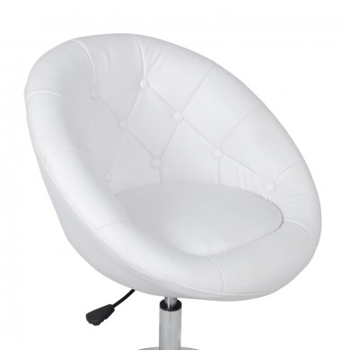 Baro kėdės, 2 vnt., baltos spalvos, dirbtinė oda - Baro kėdės - 6
