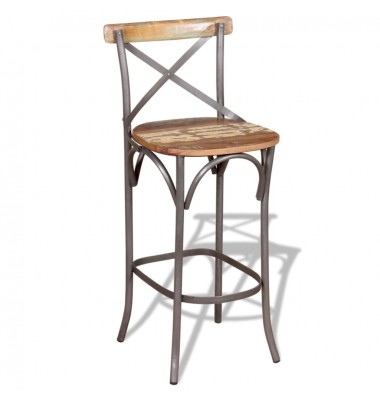  Baro taburetė, perdirbtos medienos masyvas - Baro kėdės - 1