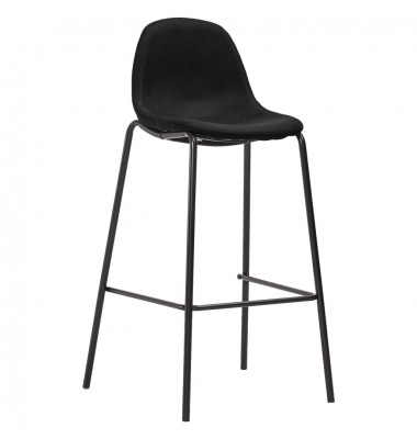  Baro kėdės, 4 vnt., juodos spalvos, audinys - Baro kėdės - 2