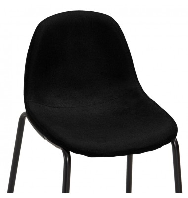  Baro kėdės, 4 vnt., juodos spalvos, audinys - Baro kėdės - 6