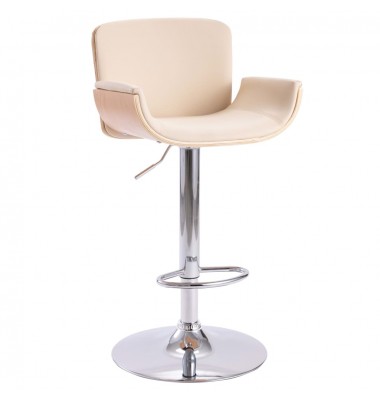  Baro taburetė, kreminės spalvos, dirbtinė oda - Baro kėdės - 1