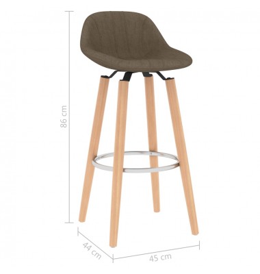  Baro taburetės, 2vnt., rudos spalvos, audinys - Baro kėdės - 8