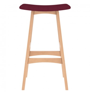  Baro taburetės, 2vnt., raudonojo vyno spalvos, audinys  - Baro kėdės - 3