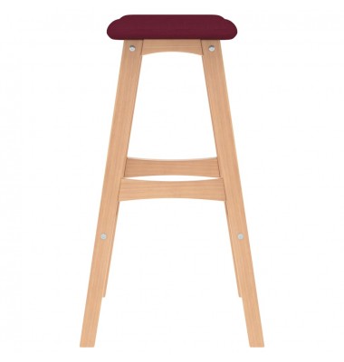  Baro taburetės, 2vnt., raudonojo vyno spalvos, audinys  - Baro kėdės - 4