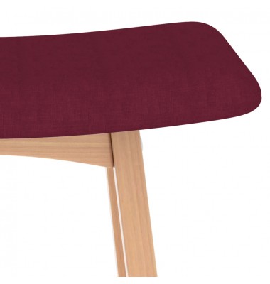  Baro taburetės, 2vnt., raudonojo vyno spalvos, audinys  - Baro kėdės - 5