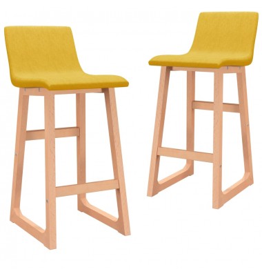  Baro taburetės, 2vnt., garstyčių geltonos spalvos, audinys - Baro kėdės - 1