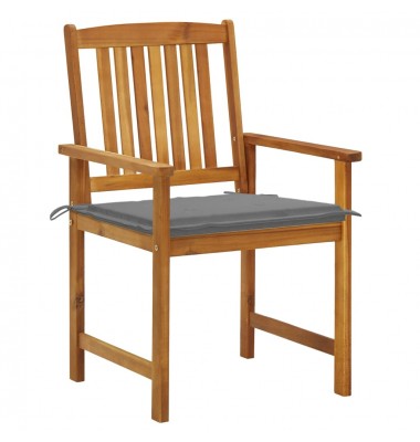  Sodo kėdės su pagalvėlėmis, 6vnt., akacijos medienos masyvas - Lauko kėdės - 2