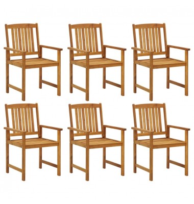  Sodo kėdės su pagalvėlėmis, 6vnt., akacijos medienos masyvas - Lauko kėdės - 3