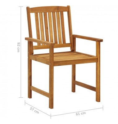  Sodo kėdės su pagalvėlėmis, 6vnt., akacijos medienos masyvas - Lauko kėdės - 8