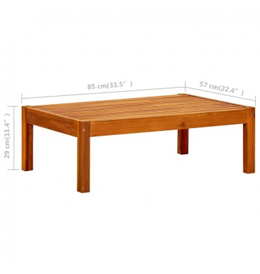  Sodo stalas, 85x57x29cm, akacijos medienos masyvas - Lauko stalai, staliukai - 6