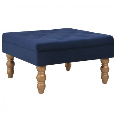 Taburetė, tamsiai mėlynos spalvos, 60x60x36cm, aksomas - Valgomojo Kėdės - 1