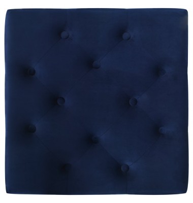 Taburetė, tamsiai mėlynos spalvos, 60x60x36cm, aksomas - Valgomojo Kėdės - 5