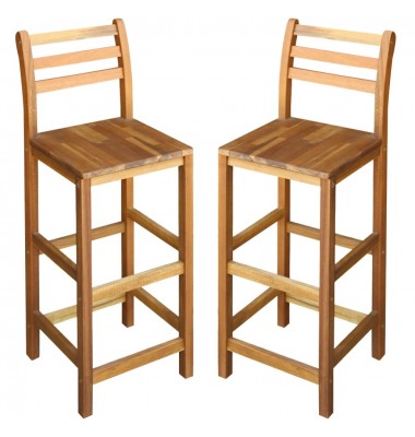  Baro kėdės, 2vnt., akacijos medienos masyvas  - Baro kėdės - 1