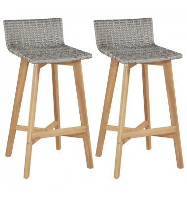  Baro kėdės, 2vnt., akacijos medienos masyvas  - Baro kėdės - 1
