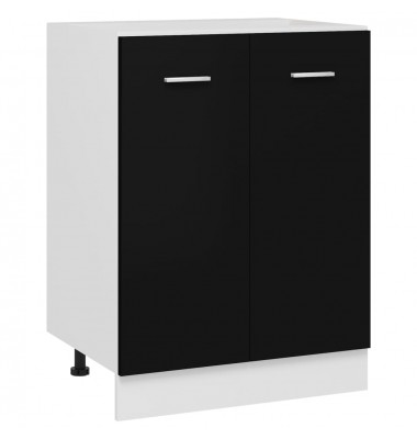  Apatinė spintelė, juodos spalvos, 60x46x81,5cm, MDP - Virtuvės spintelės - 1