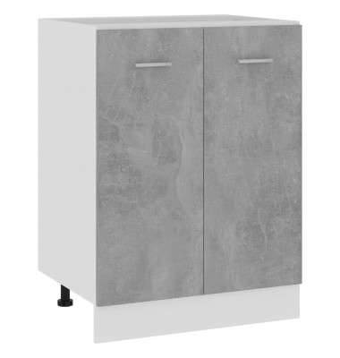  Apatinė spintelė, betono pilkos spalvos, 60x46x81,5cm, MDP - Virtuvės spintelės - 1