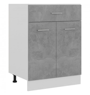  Apatinė spintelė su stalčiumi, betono pilka, 60x46x81,5cm, MDP - Virtuvės spintelės - 1