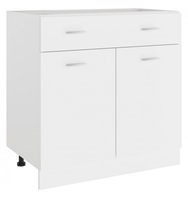  Apatinė spintelė su stalčiumi, balta, 80x46x81,5cm, MDP - Virtuvės spintelės - 1
