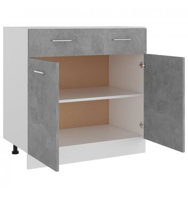  Apatinė spintelė su stalčiumi, betono pilka, 80x46x81,5cm, MDP - Virtuvės spintelės - 5