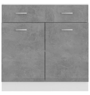  Apatinė spintelė su stalčiumi, betono pilka, 80x46x81,5cm, MDP - Virtuvės spintelės - 6