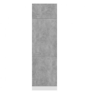 Šaldytuvo spintelė, betono pilkos spalvos, 60x57x207cm, MDP - Virtuvės spintelės - 1