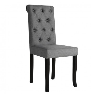 Valgomojo kėdės, 4 vnt., tamsiai pilkos, audinys - Valgomojo Kėdės - 2