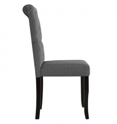 Valgomojo kėdės, 4 vnt., tamsiai pilkos, audinys - Valgomojo Kėdės - 4