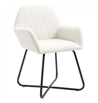  Valgomojo kėdės, 2 vnt., kreminės spalvos, audinys - Valgomojo Kėdės - 2