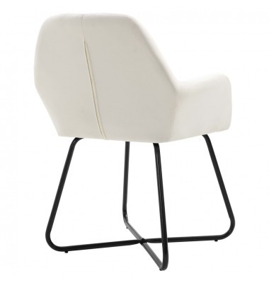  Valgomojo kėdės, 2 vnt., kreminės spalvos, audinys - Valgomojo Kėdės - 5